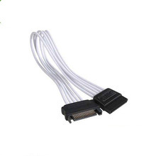 Sleeved 15pin SATA Power Cable Male to Female Extention Cable